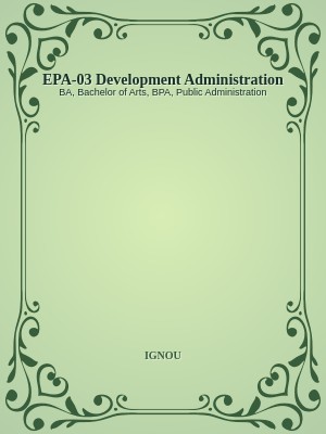 EPA-03 Development Administration